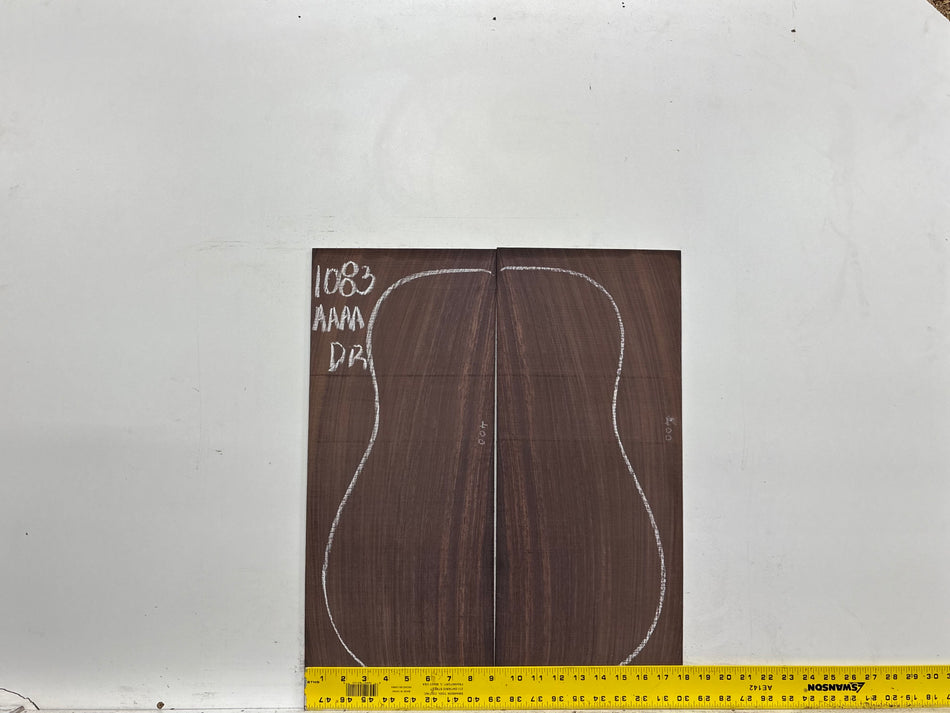 East Indian Rosewood Dreadnought AAAA Grade Guitar Back & Side Set #1083 - Exotic Wood Zone