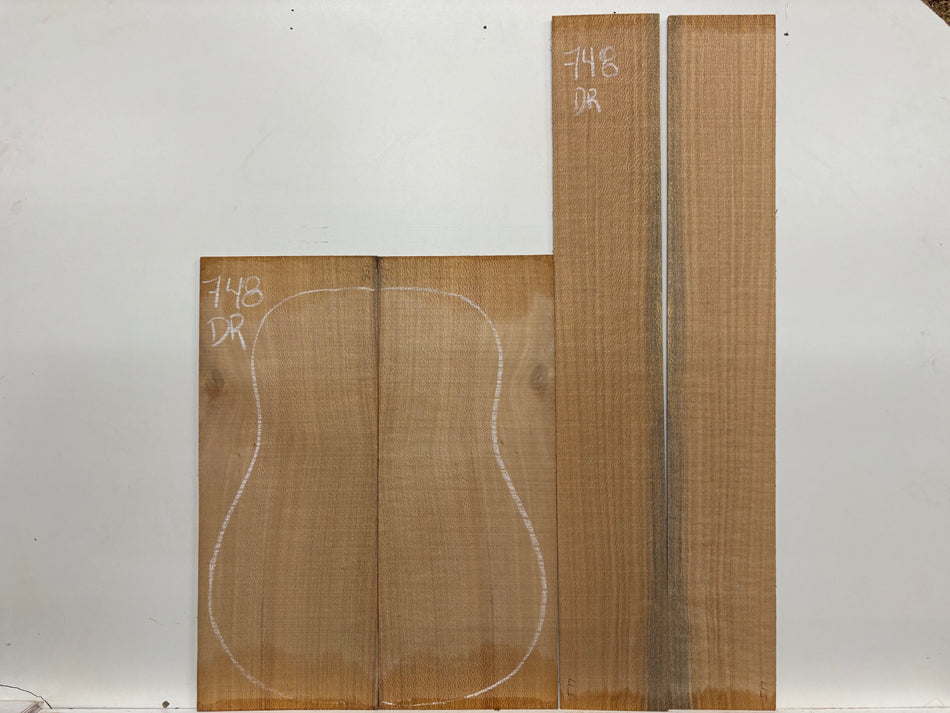 Lacewood Dreadnought Guitar Back & Side Set #748