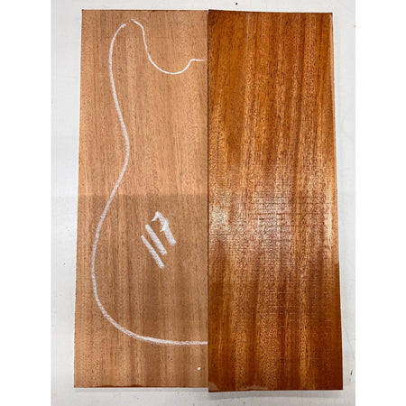 African Mahogany/Khaya Bookmatched Guitar Drop Top 21" x 7-1/4" x 1/4" #117 - Exotic Wood Zone - Buy online Across USA 