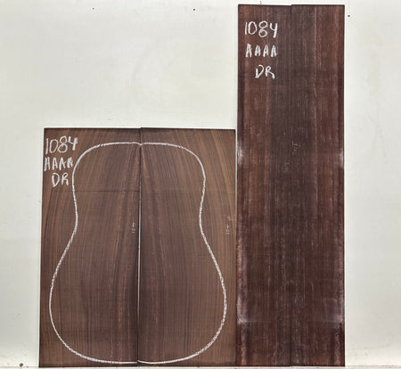 East Indian Rosewood Dreadnought AAAA Grade Guitar Back & Side Set #1084 - Exotic Wood Zone