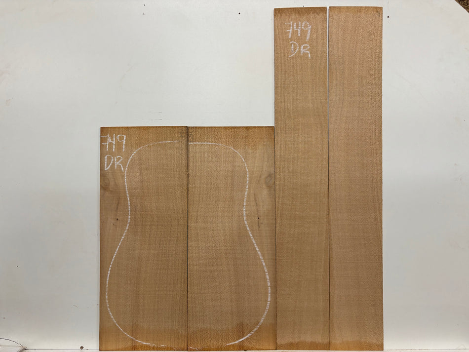Lacewood Dreadnought Guitar Back & Side Set #749