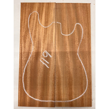 African Mahogany/Khaya Bookmatched Guitar Drop Top 21" x 7-1/4" x 1/4" #119 - Exotic Wood Zone - Buy online Across USA 