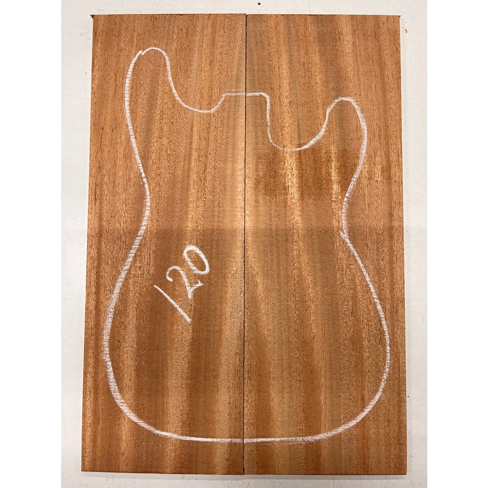 African Mahogany/Khaya Bookmatched Guitar Drop Top 21" x 7-1/4" x 1/4" #120 - Exotic Wood Zone - Buy online Across USA 