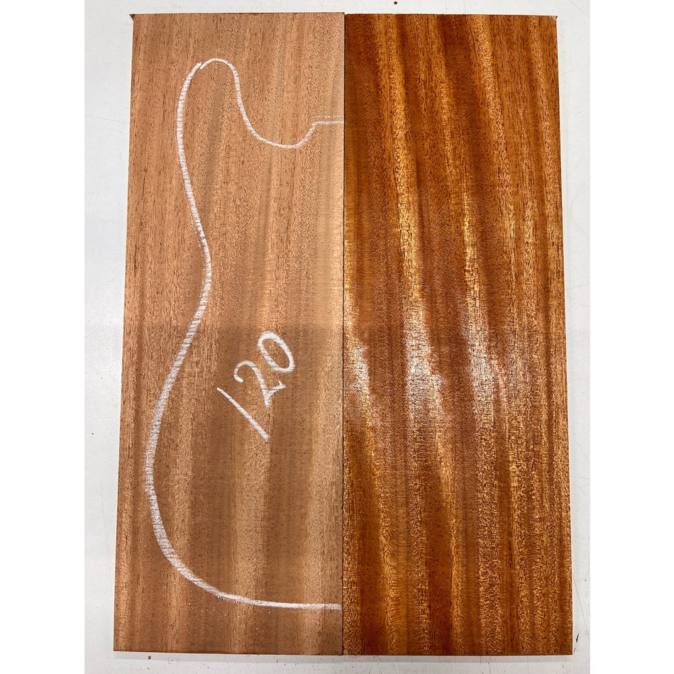 African Mahogany/Khaya Bookmatched Guitar Drop Top 21" x 7-1/4" x 1/4" #120 - Exotic Wood Zone - Buy online Across USA 