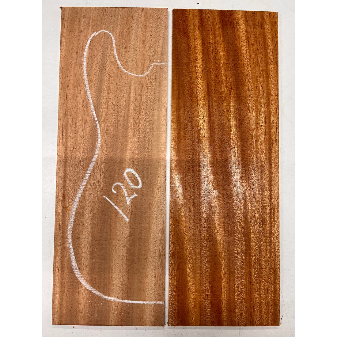 African Mahogany/Khaya Bookmatched Guitar Drop Top 21" x 7-1/4" x 1/4" #120 - Exotic Wood Zone - Buy online Across USA 