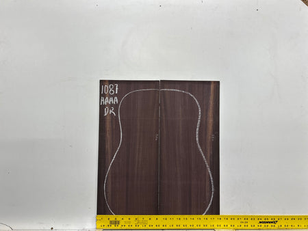 East Indian Rosewood Dreadnought AAAA Grade Guitar Back & Side Set #1087 - Exotic Wood Zone