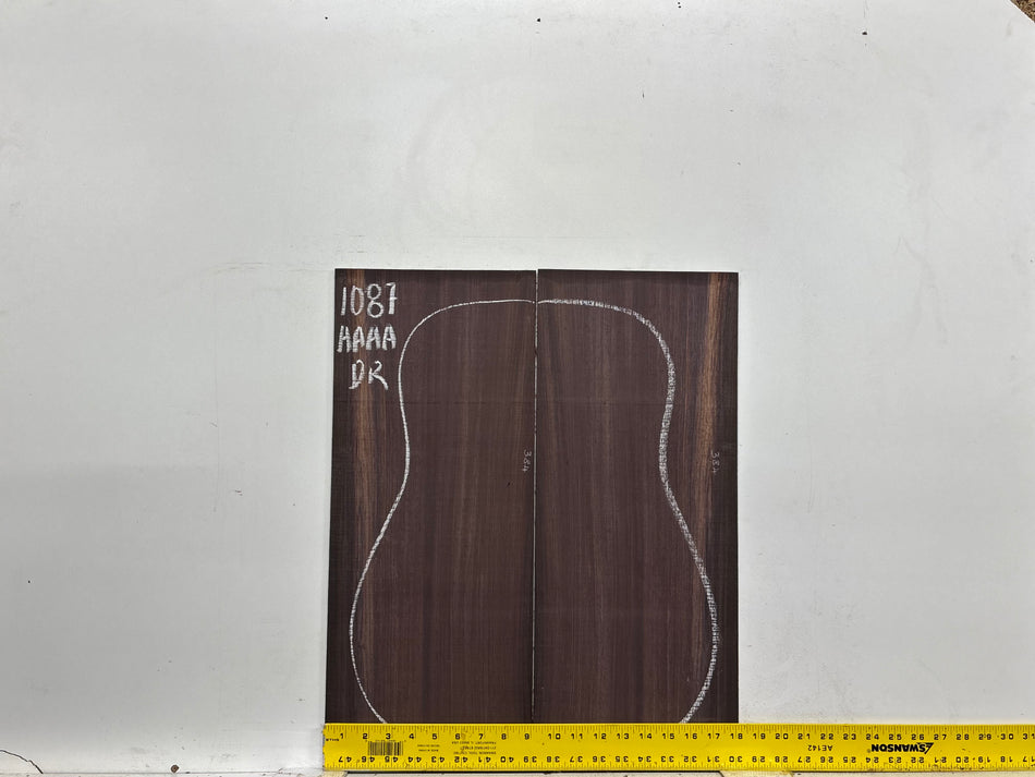East Indian Rosewood Dreadnought AAAA Grade Guitar Back & Side Set #1087 - Exotic Wood Zone
