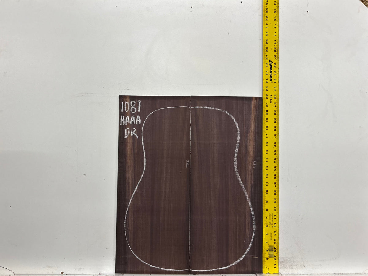 East Indian Rosewood Dreadnought AAAA Grade Guitar Back & Side Set #1087 - Exotic Wood Zone