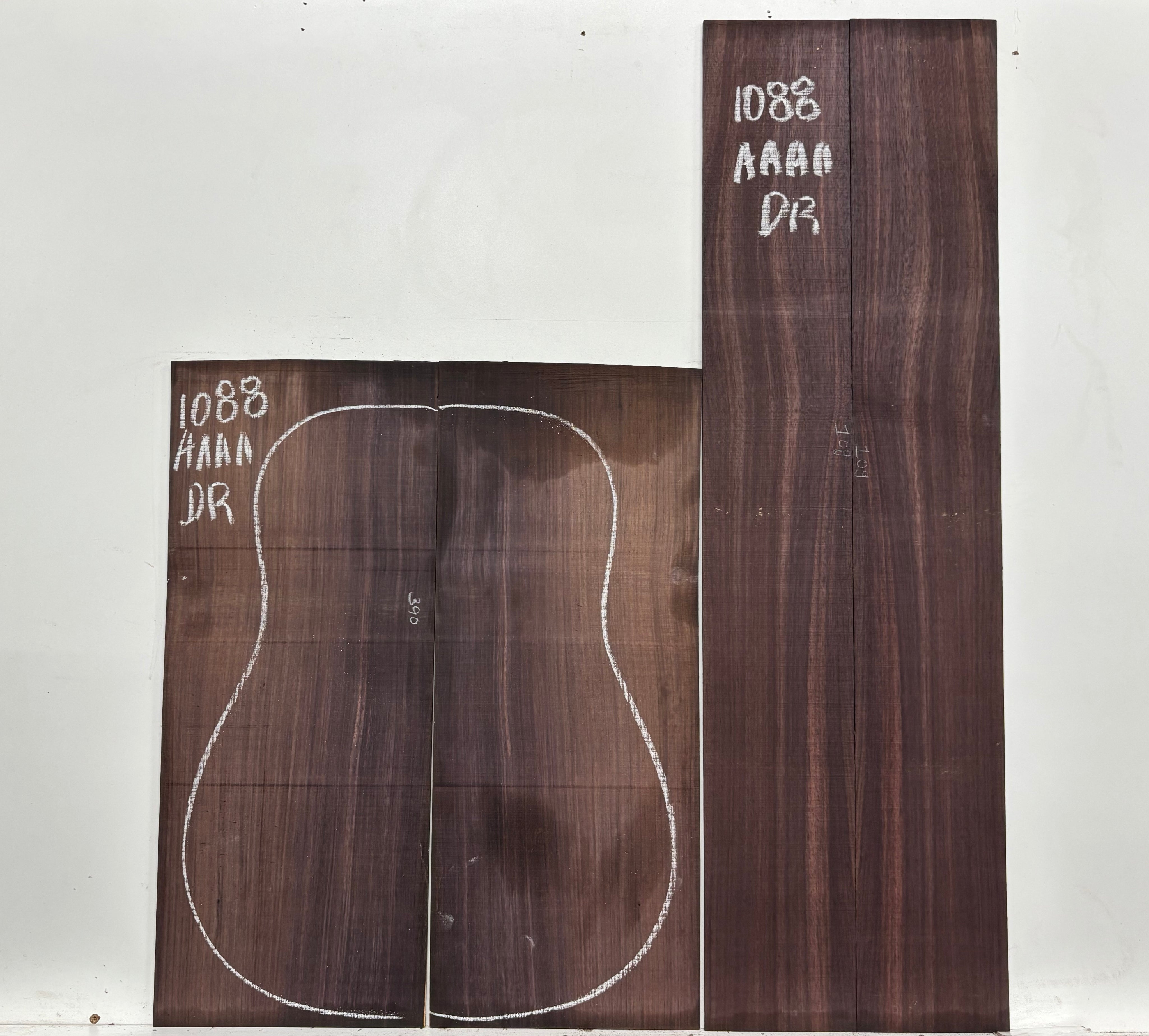 East Indian Rosewood Dreadnought AAAA Grade Guitar Back & Side Set #1088 - Exotic Wood Zone