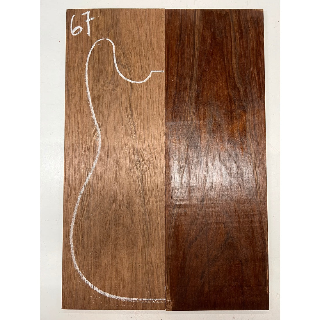 Peruvian Walnut Bookmatched Guitar Drop Top 21" x 7" x 1/4" #67 - Exotic Wood Zone - Buy online Across USA 