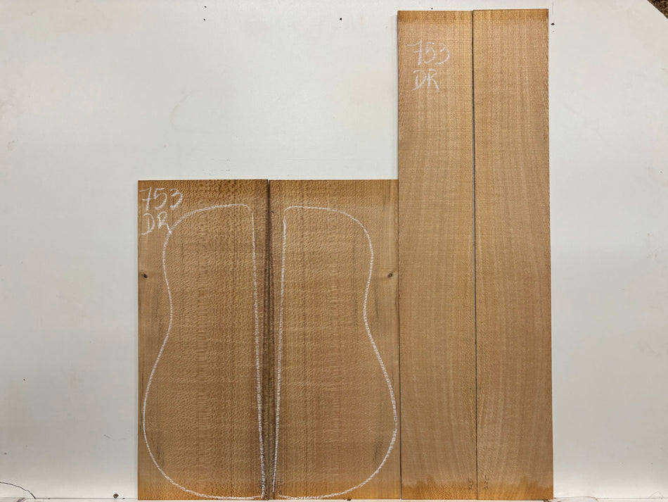 Lacewood Dreadnought Guitar Back & Side Set #753