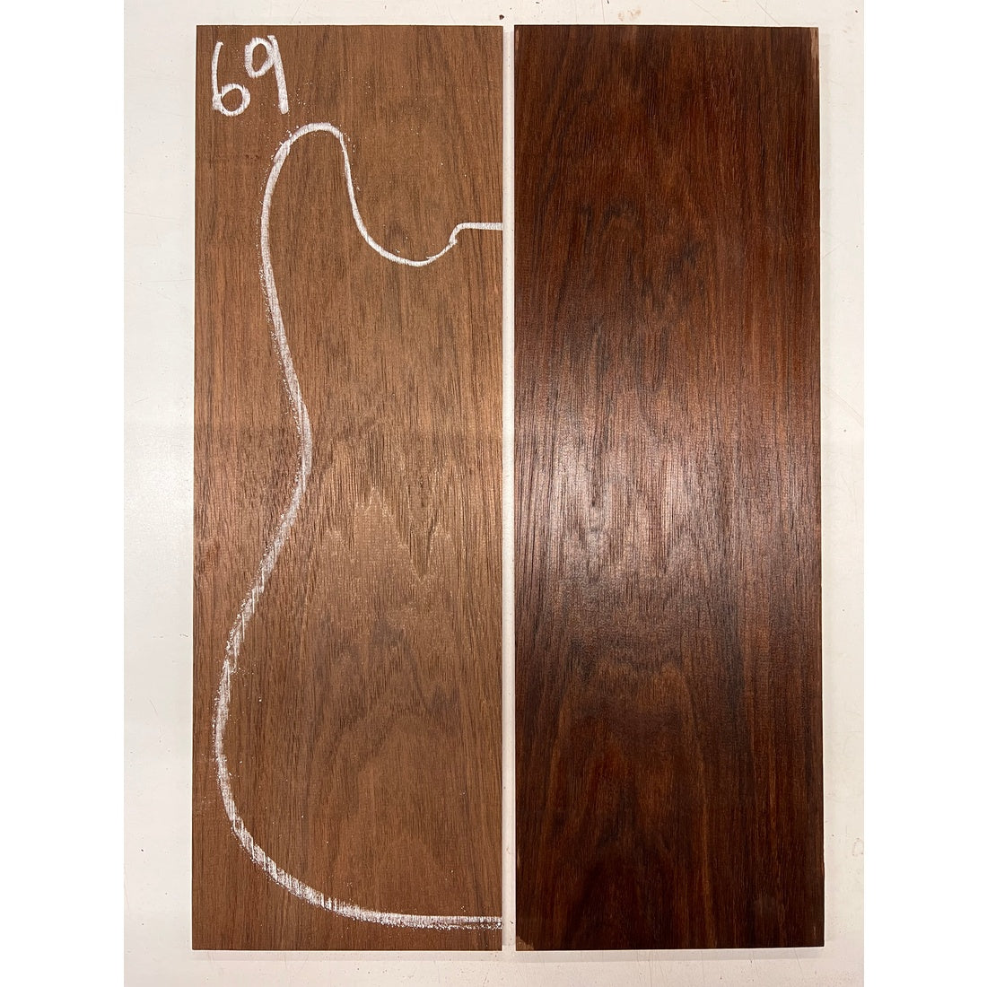 Peruvian Walnut Bookmatched Guitar Drop Top 21" x 7" x 1/4" #69 - Exotic Wood Zone - Buy online Across USA 