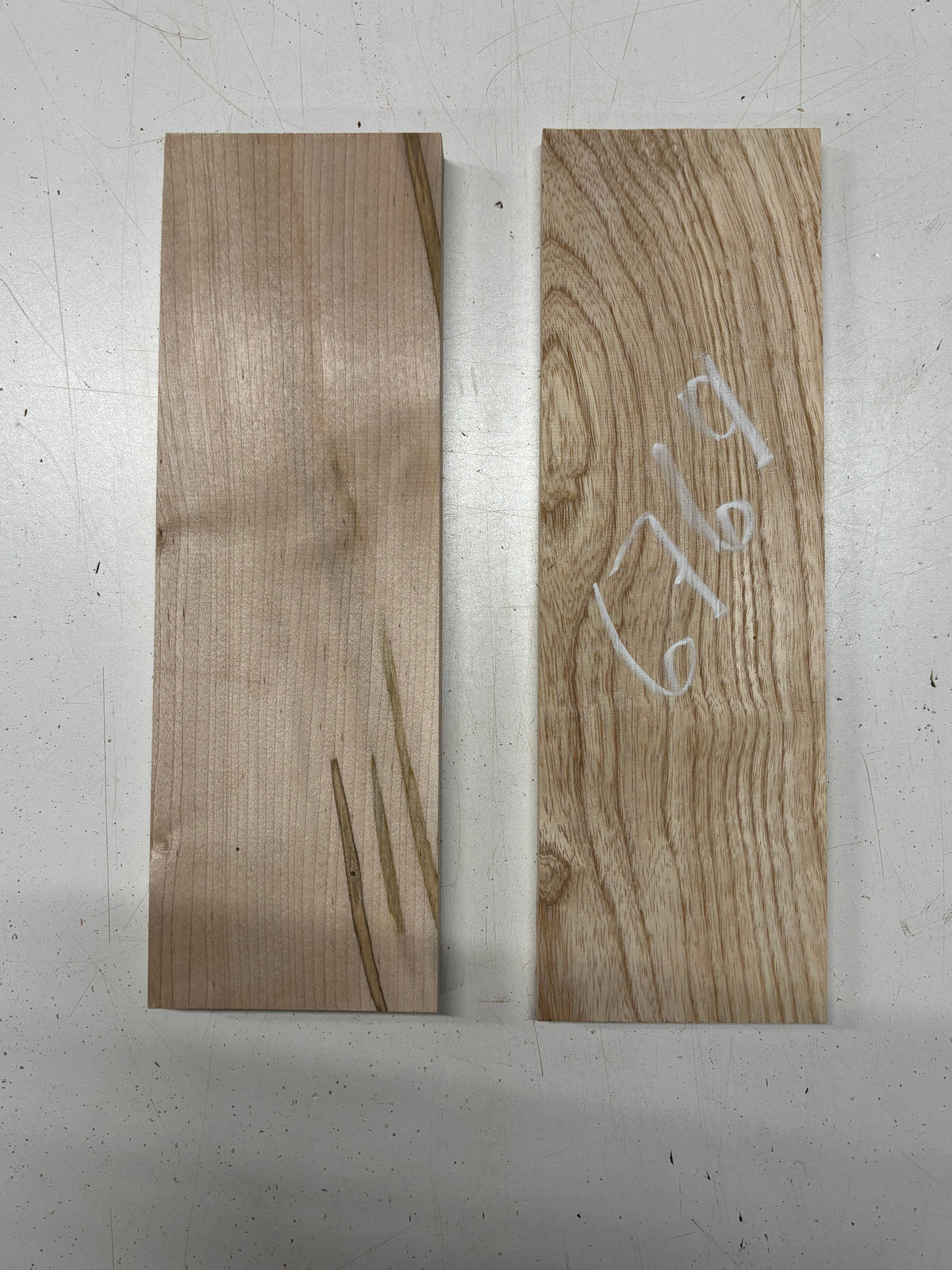 2 Pack, 2 Species White Ash + Ambrosia Maple Thin Stock Lumber  #6769 - Exotic Wood Zone