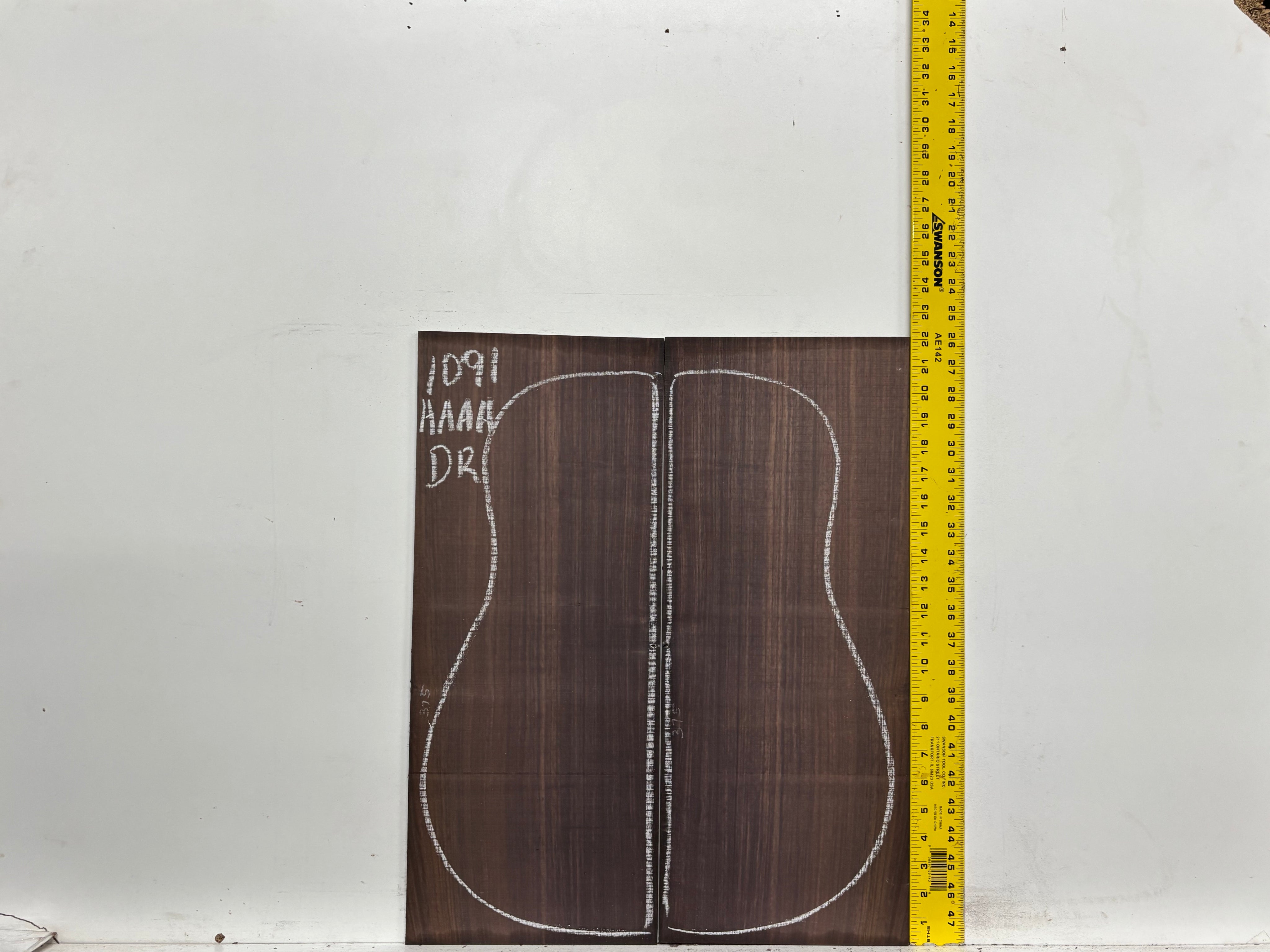 East Indian Rosewood Dreadnought AAAA Grade Guitar Back & Side Set #1091 - Exotic Wood Zone