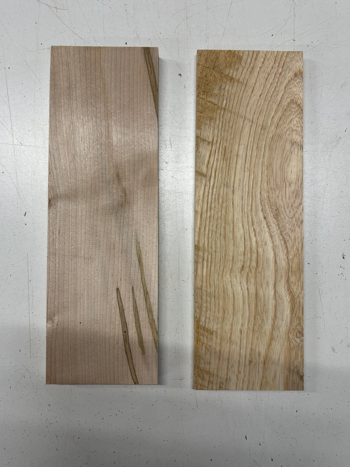 2 Pack, 2 Species White Ash + Ambrosia Maple Thin Stock Lumber  #6769 - Exotic Wood Zone