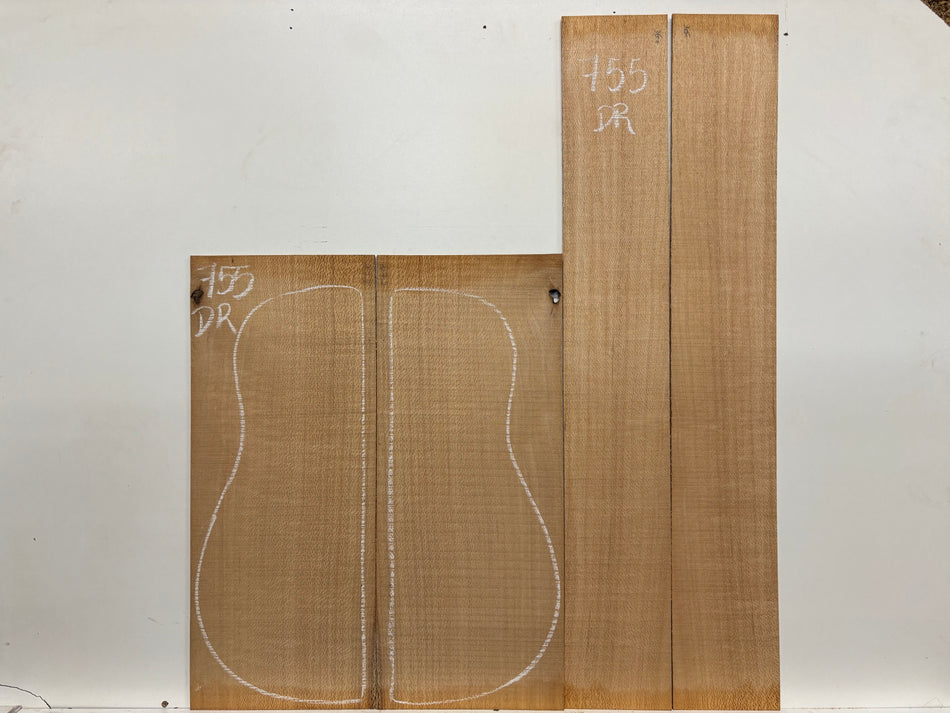 Lacewood Dreadnought Guitar Back & Side Set #755