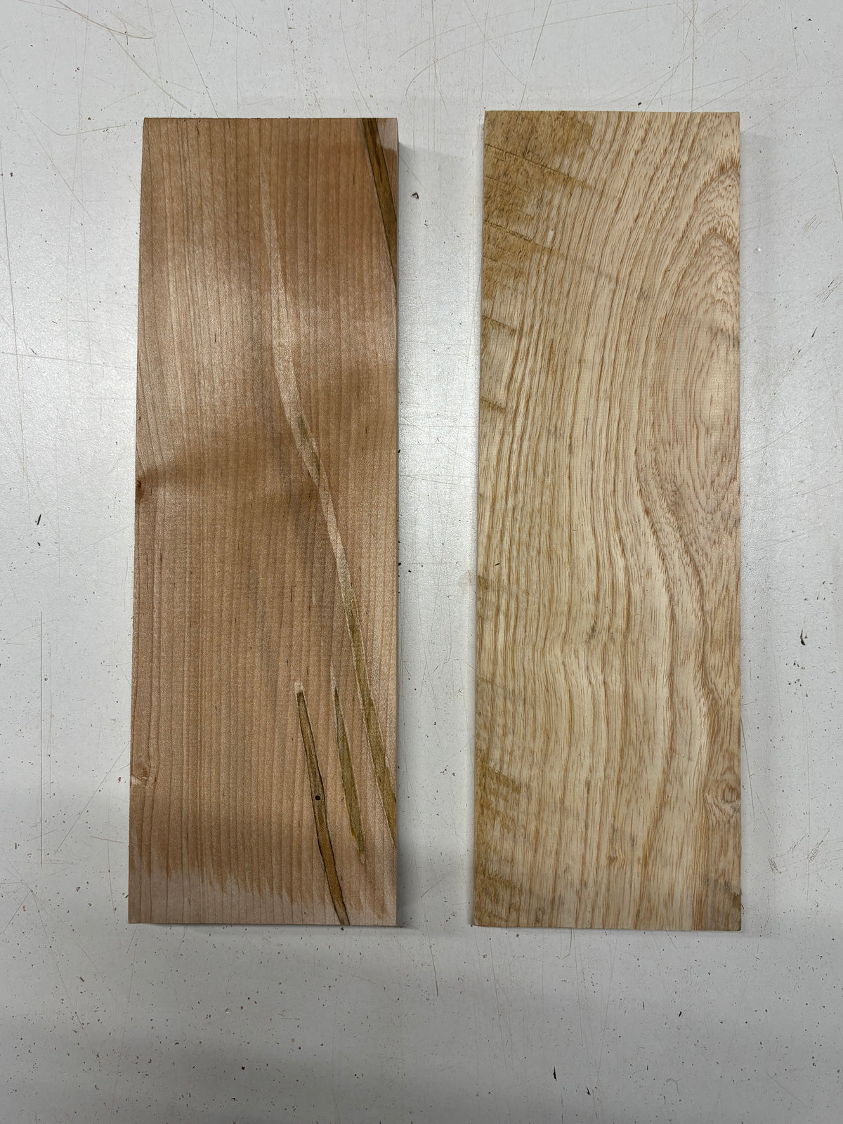 2 Pack, 2 Species White Ash + Ambrosia Maple Thin Stock Lumber  #6769 - Exotic Wood Zone