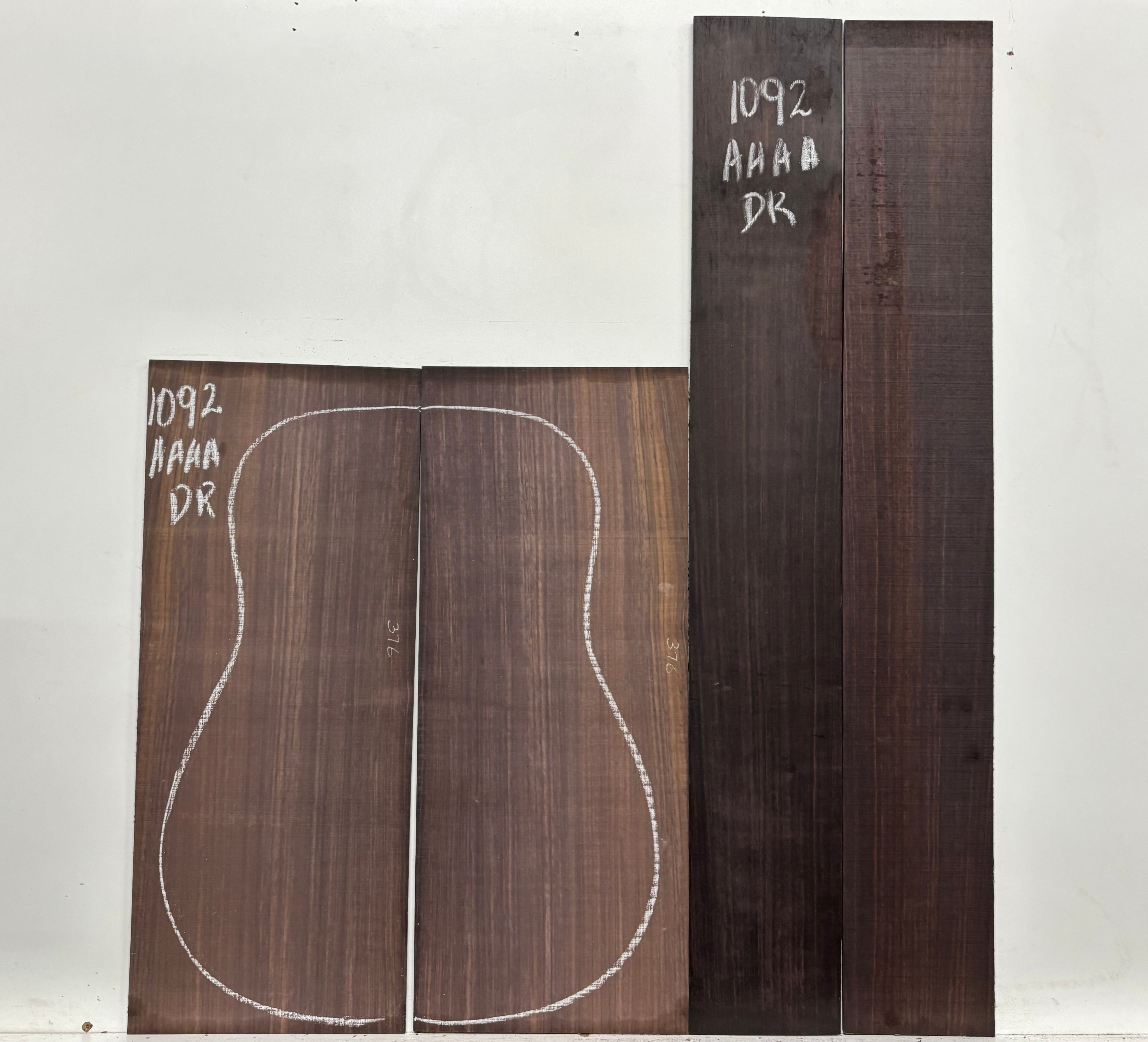 East Indian Rosewood Dreadnought AAAA Grade Guitar Back & Side Set #1092 - Exotic Wood Zone