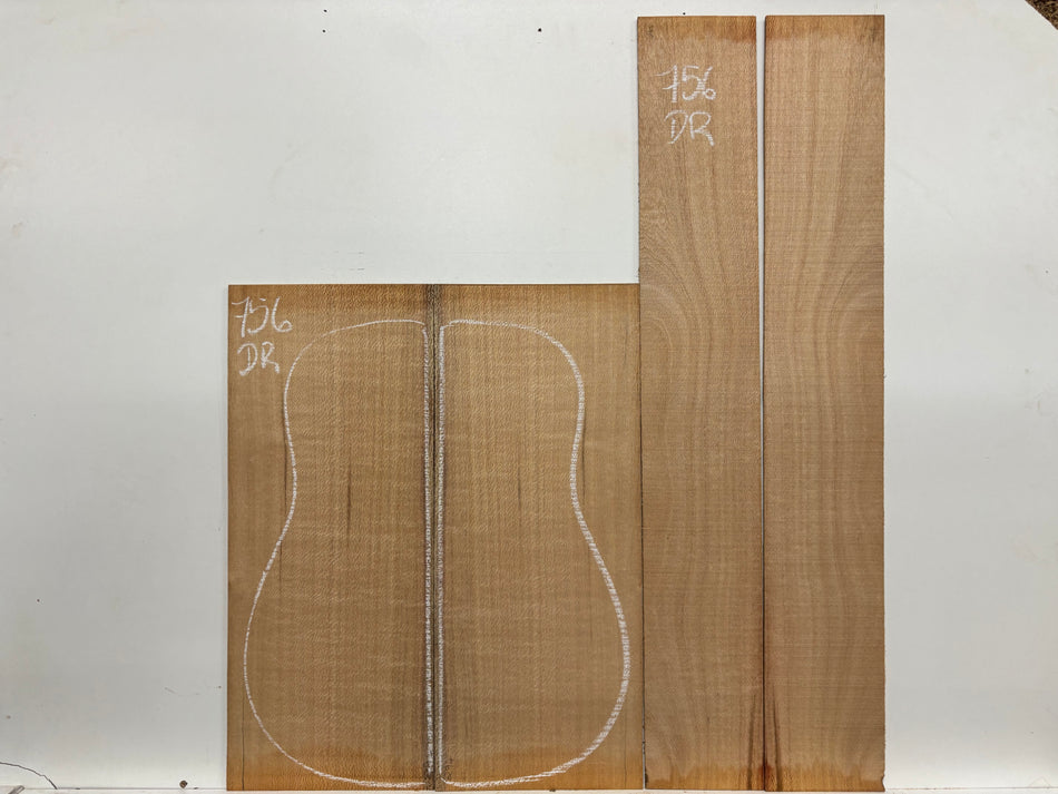 Lacewood Dreadnought Guitar Back & Side Set #756