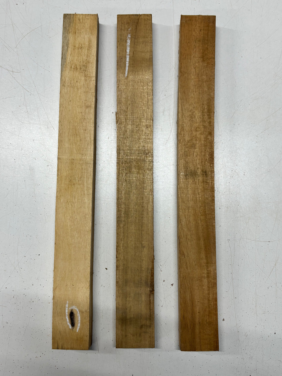 3 Pack, Acacia Thin Stock Lumber 18"x2"x1"#6774 - Exotic Wood Zone