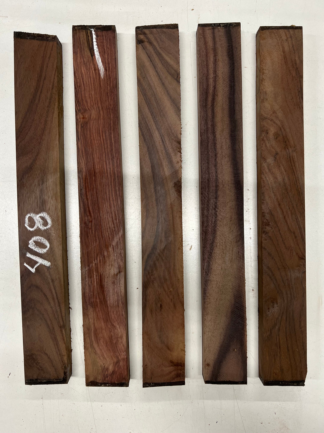 5 Pack, Indian Rosewood Thin Stock Lumber 18&quot;x 2&quot;x 3/4&quot; and 17-1/2&quot;x 2&quot;x 3/4&quot; 