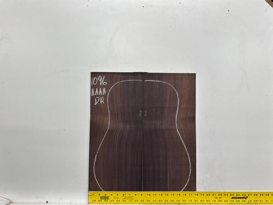 East Indian Rosewood Dreadnought AAAA Grade Guitar Back & Side Set #1096 - Exotic Wood Zone