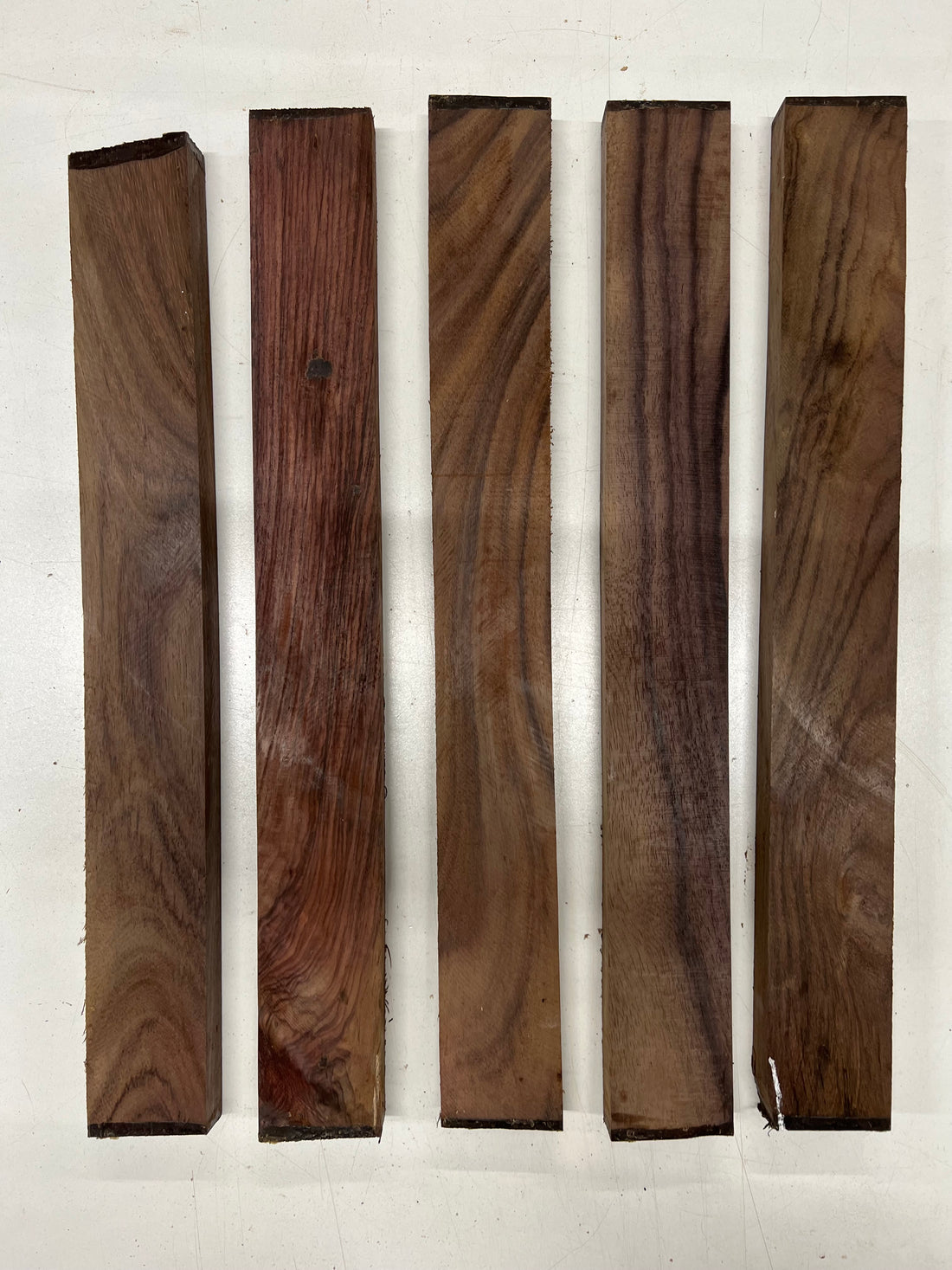 5 Pack, Indian Rosewood Thin Stock Lumber 18&quot;x 2&quot;x 3/4&quot; and 17-1/2&quot;x 2&quot;x 3/4&quot; 