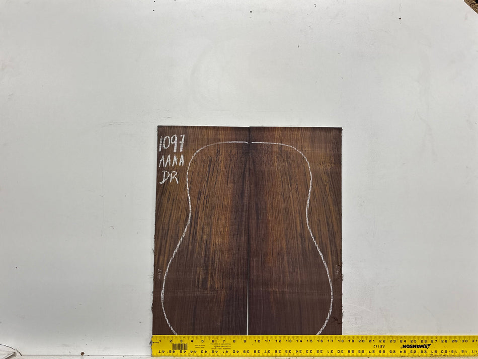 East Indian Rosewood Dreadnought AAAA Grade Guitar Back & Side Set #1097 - Exotic Wood Zone