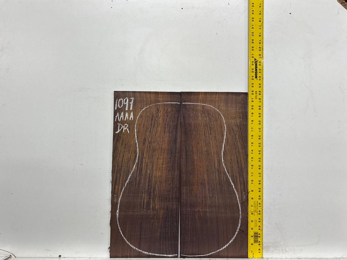 East Indian Rosewood Dreadnought AAAA Grade Guitar Back & Side Set #1097 - Exotic Wood Zone