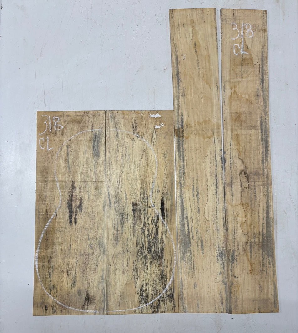 Juego de fondo y aros de guitarra de grado AAAA Dreadnought de palisandro de la India Oriental #61 