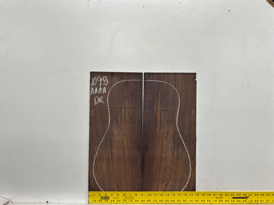 East Indian Rosewood Dreadnought AAAA Grade Guitar Back & Side Set #1098 - Exotic Wood Zone