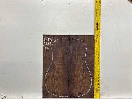 East Indian Rosewood Dreadnought AAAA Grade Guitar Back & Side Set #1098 - Exotic Wood Zone