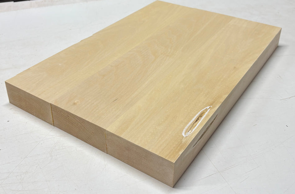 Basswood Guitar Body Blank- 21" x 14" x 2" (3 Pieces-Glued) #502