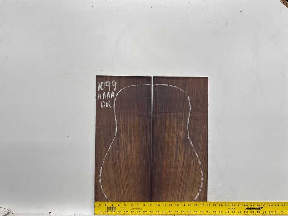 East Indian Rosewood Dreadnought AAAA Grade Guitar Back & Side Set #1099 - Exotic Wood Zone