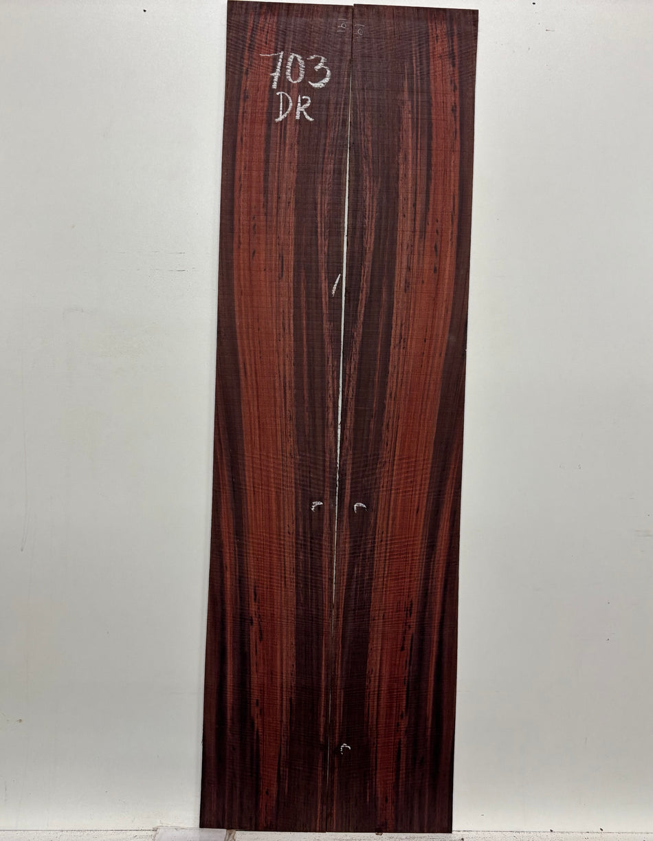 Juego de fondo y aros de guitarra de grado AAAA Dreadnought de palisandro de la India Oriental #61 