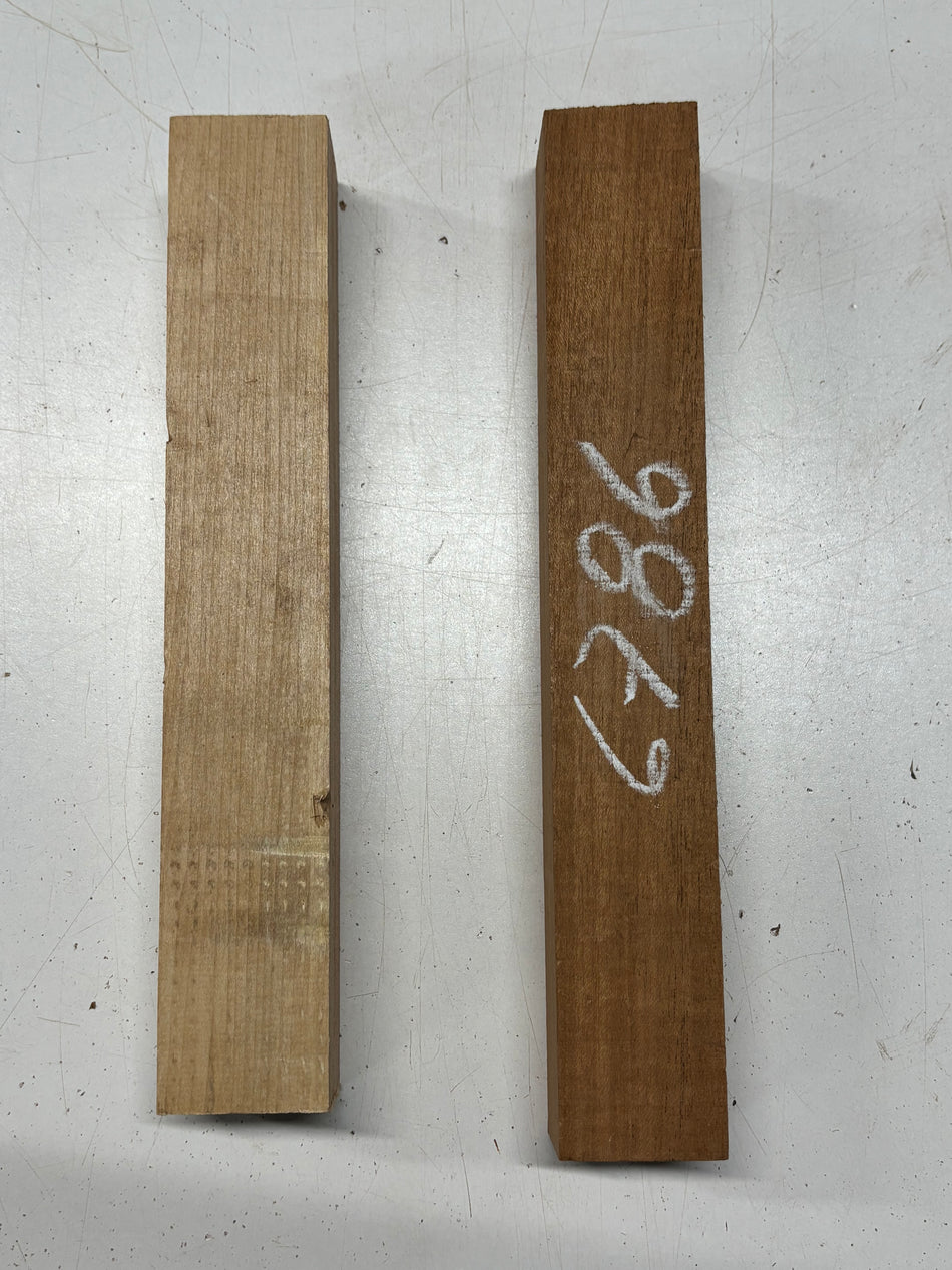 2 Pack, 2 Species Basswood + Mahogany Turning Wood Blanks   #6786