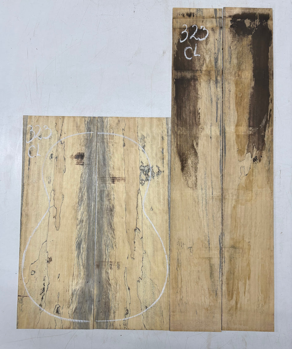 Juego de fondo y aros de guitarra de grado AAAA Dreadnought de palisandro de la India Oriental #61 