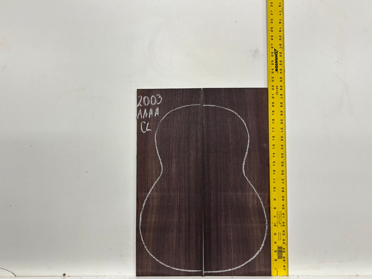 East Indian Rosewood Classical AAAA Grade Guitar Back & Side Set #2003 - Exotic Wood Zone