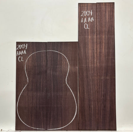 East Indian Rosewood Classical AAAA Grade Guitar Back & Side Set #2004 - Exotic Wood Zone