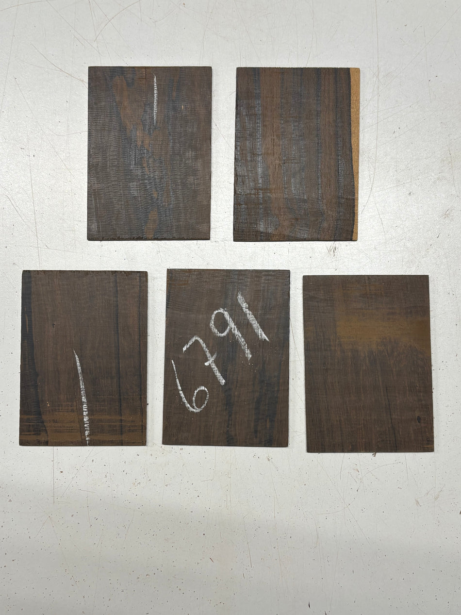 5 Pack, Ziricote Head Plate Blanks 5-1/2"x4"x1/8" #6791