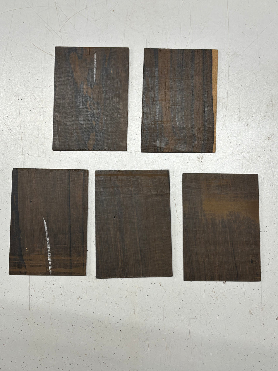 5 Pack, Ziricote Head Plate Blanks 5-1/2"x4"x1/8" #6791