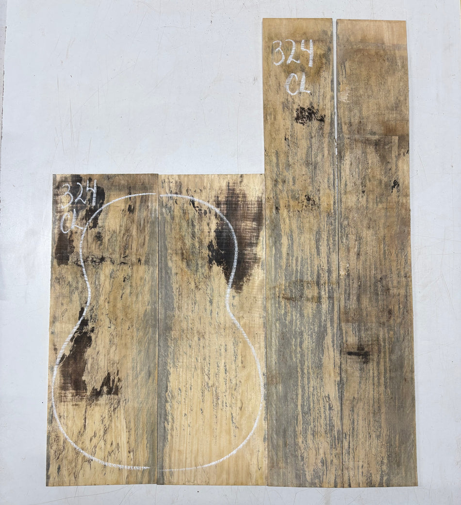 Juego de fondo y aros de guitarra de grado AAAA Dreadnought de palisandro de la India Oriental #61 