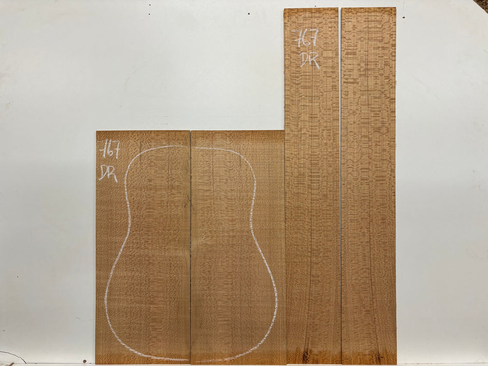 Lacewood Dreadnought Guitar Back & Side Set #767