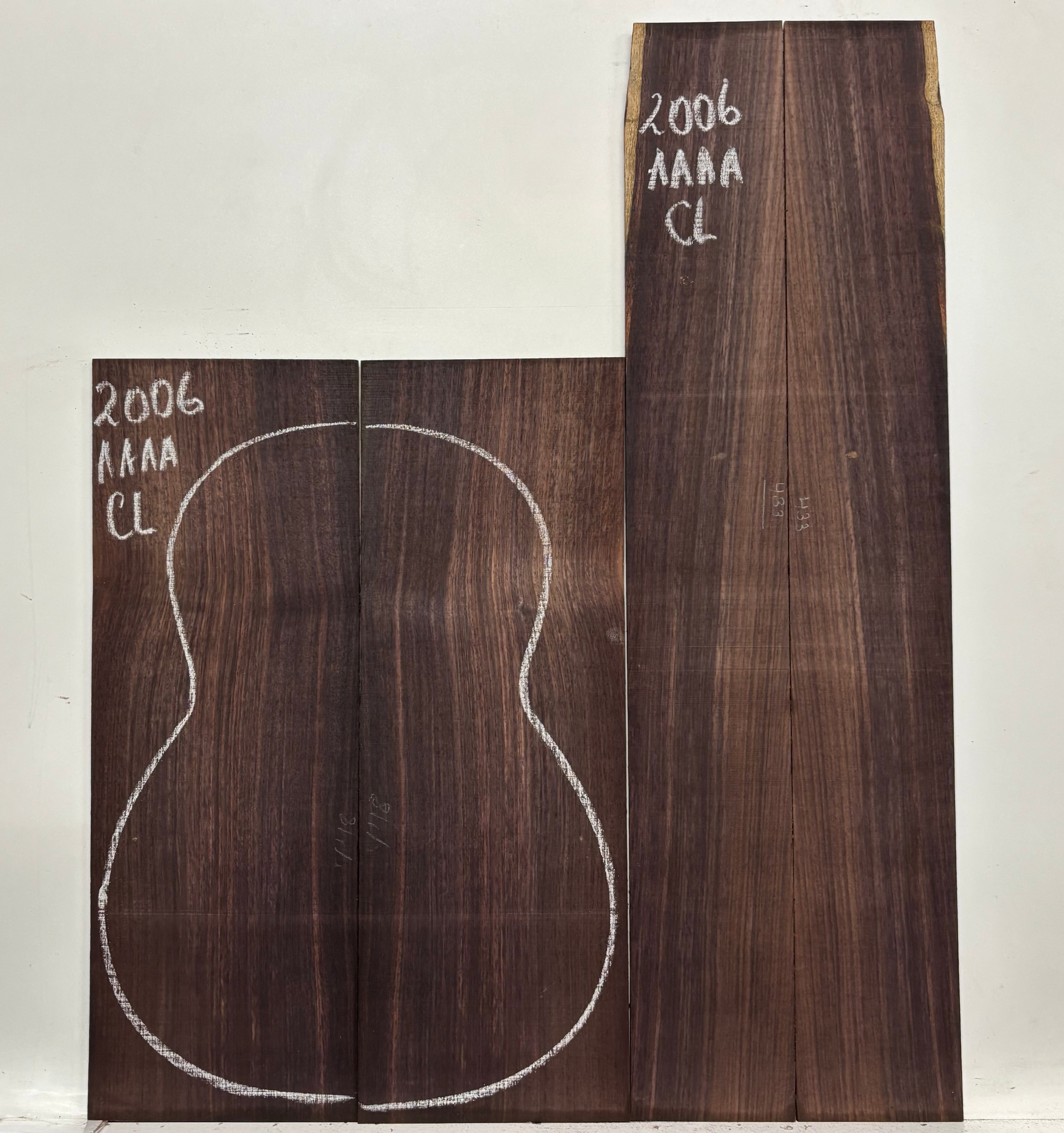 East Indian Rosewood Classical AAAA Grade Guitar Back & Side Set #2006 - Exotic Wood Zone