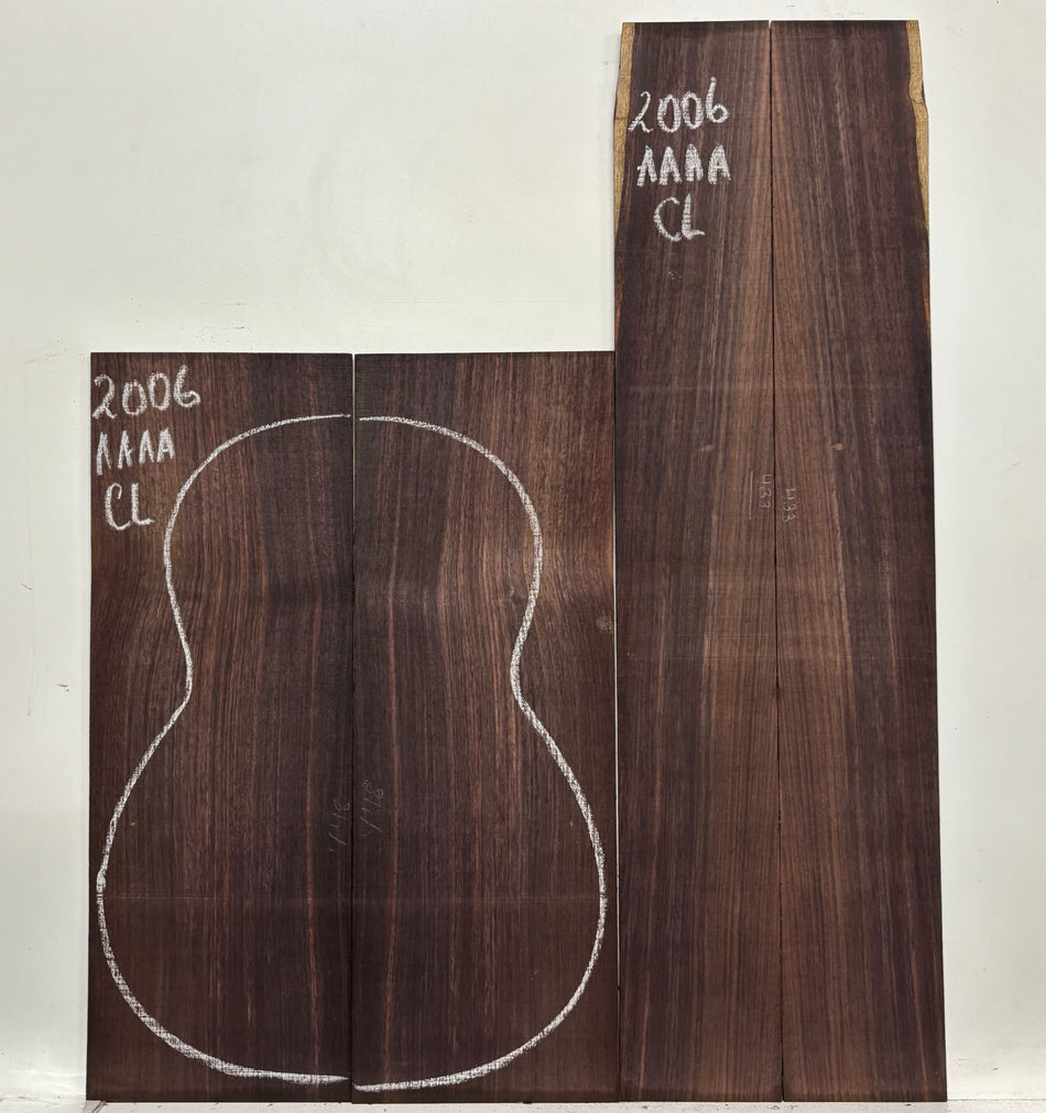 East Indian Rosewood Classical AAAA Grade Guitar Back & Side Set #2006 - Exotic Wood Zone