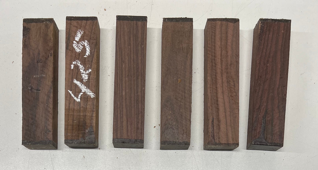 Pack Of 6, Indian Rosewood Knife Blanks, 6&quot;x 1-1/2&quot;x 1&quot; 