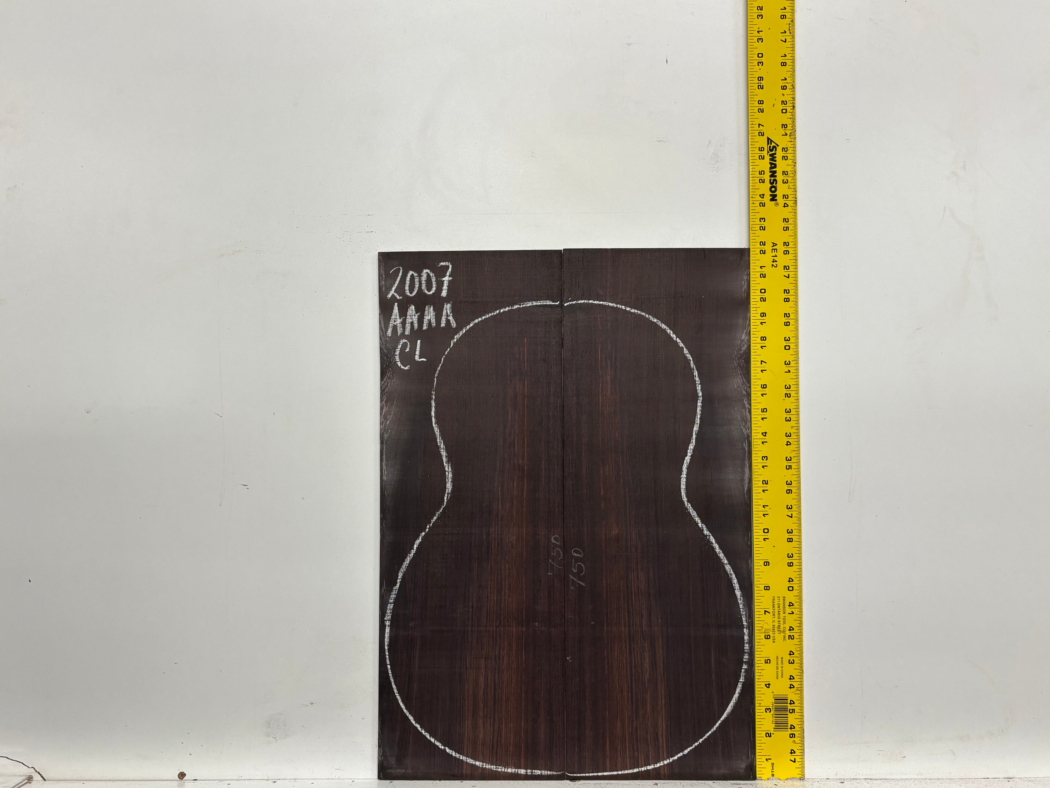 Dark Grain East Indian Rosewood Classical AAAA Grade Guitar Back & Side Set #2007 - Exotic Wood Zone