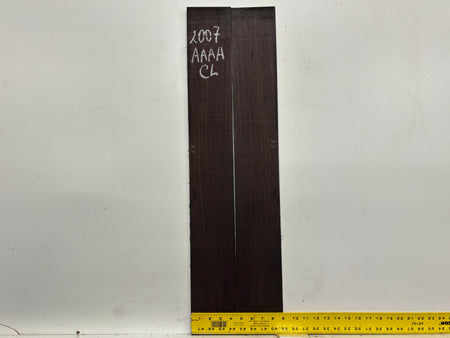 Dark Grain East Indian Rosewood Classical AAAA Grade Guitar Back & Side Set #2007 - Exotic Wood Zone