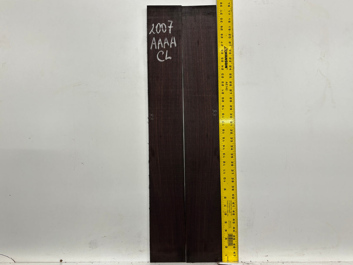 Dark Grain East Indian Rosewood Classical AAAA Grade Guitar Back & Side Set #2007 - Exotic Wood Zone