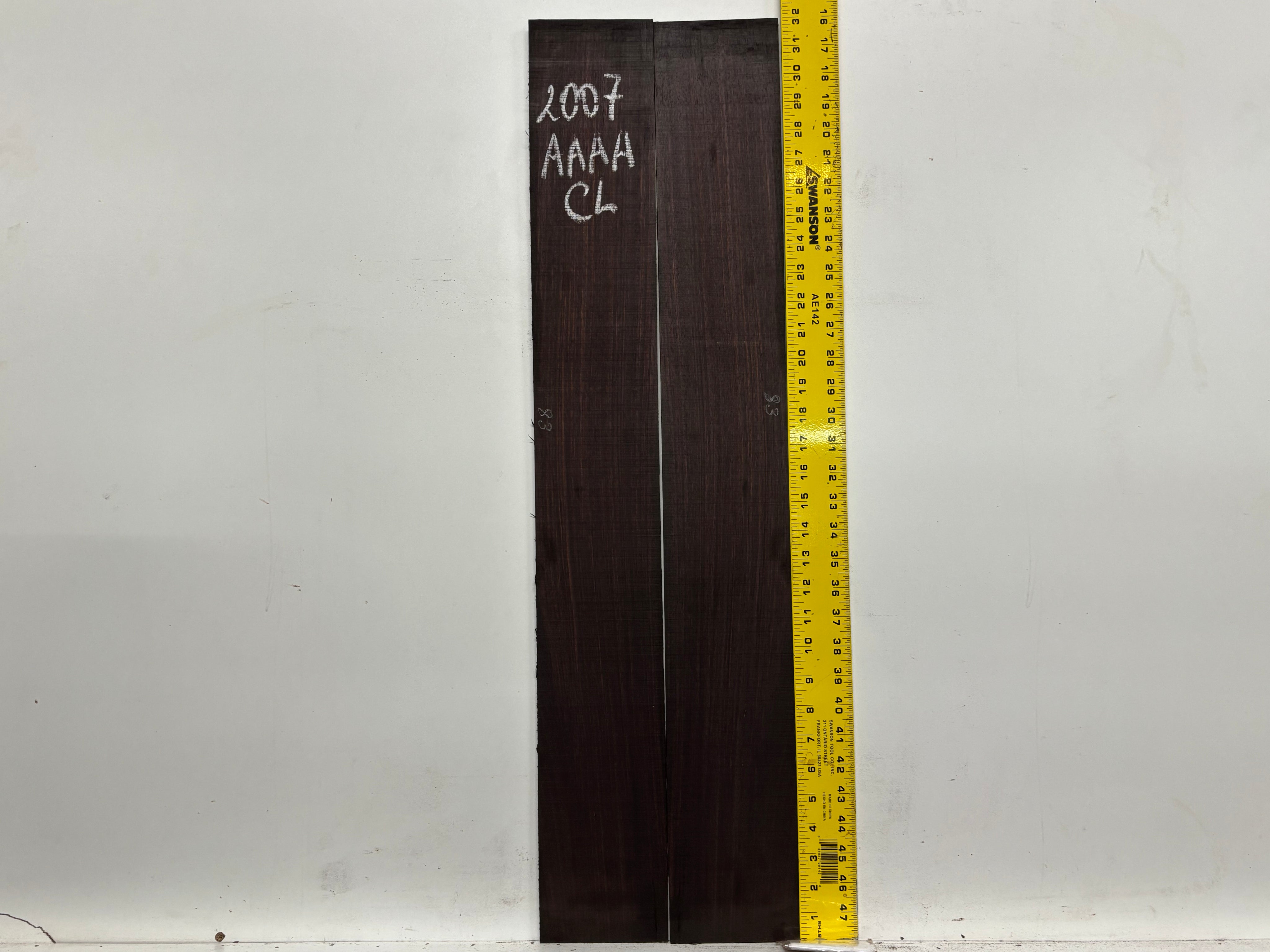 Dark Grain East Indian Rosewood Classical AAAA Grade Guitar Back & Side Set #2007 - Exotic Wood Zone